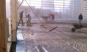 Concrete-flatwork-construction-pole barn