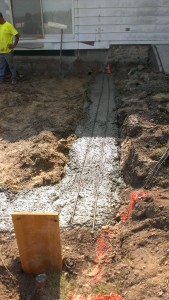Concrete-poured-trench-foundation