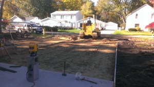 Building contractor, excavating, concrete